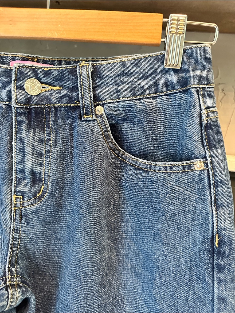 Edikted Women's Washed Denim Wide Leg Blue Jeans size S - Picture 6 of 11